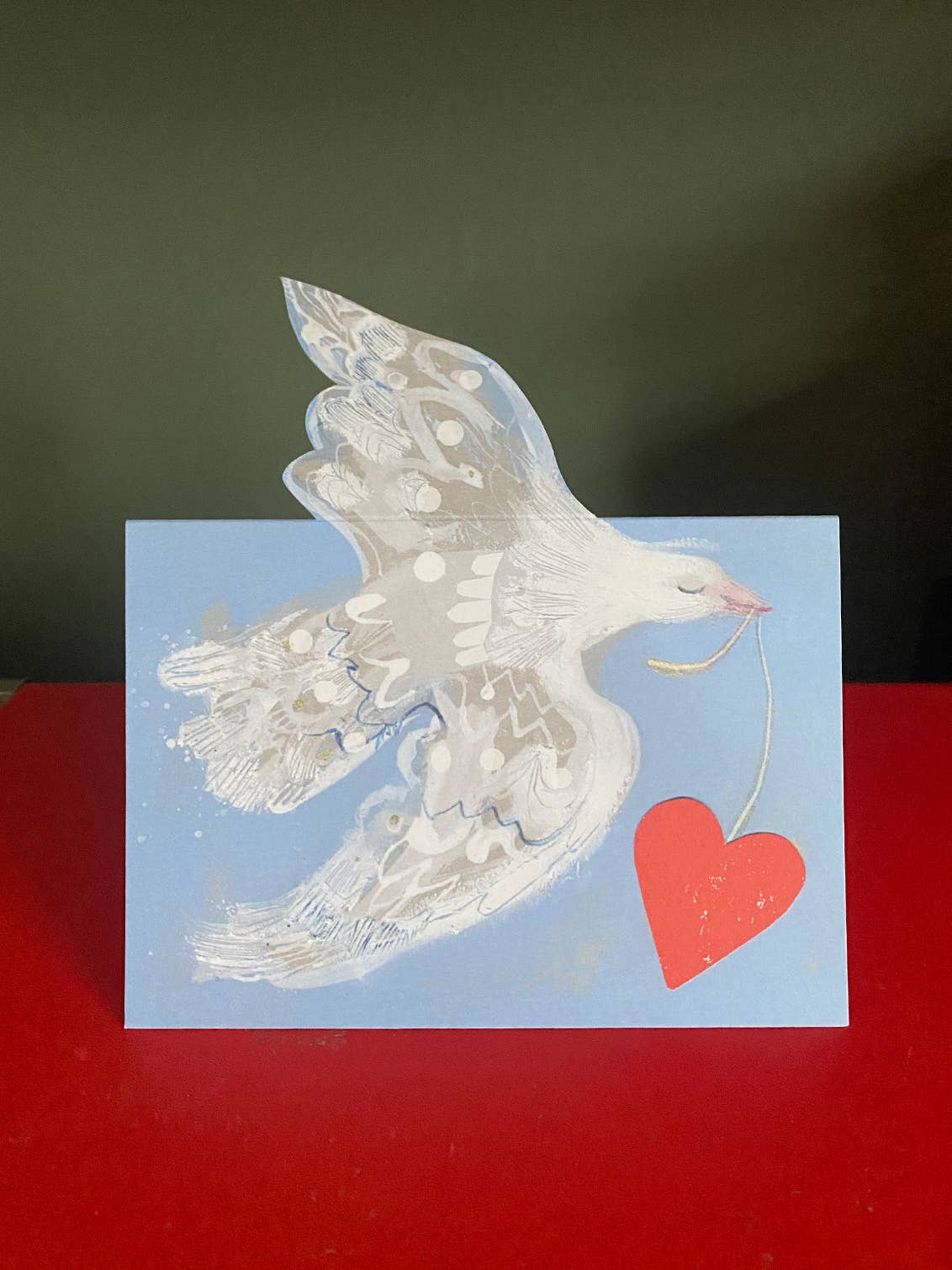 Love Dove Mantelpiece Card
