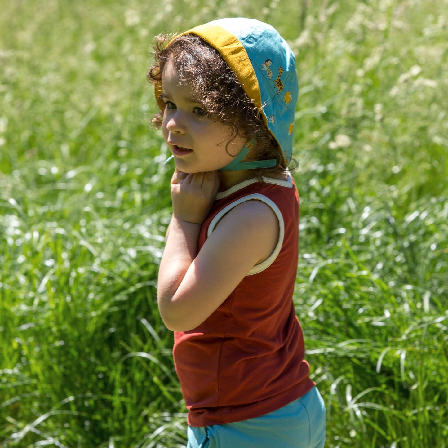 Under The Sun Reversible Sunhat 0-6 months.