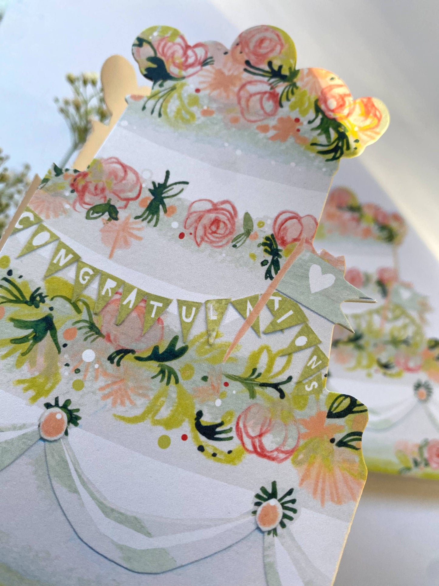 Celebration Cake Mantelpiece Card