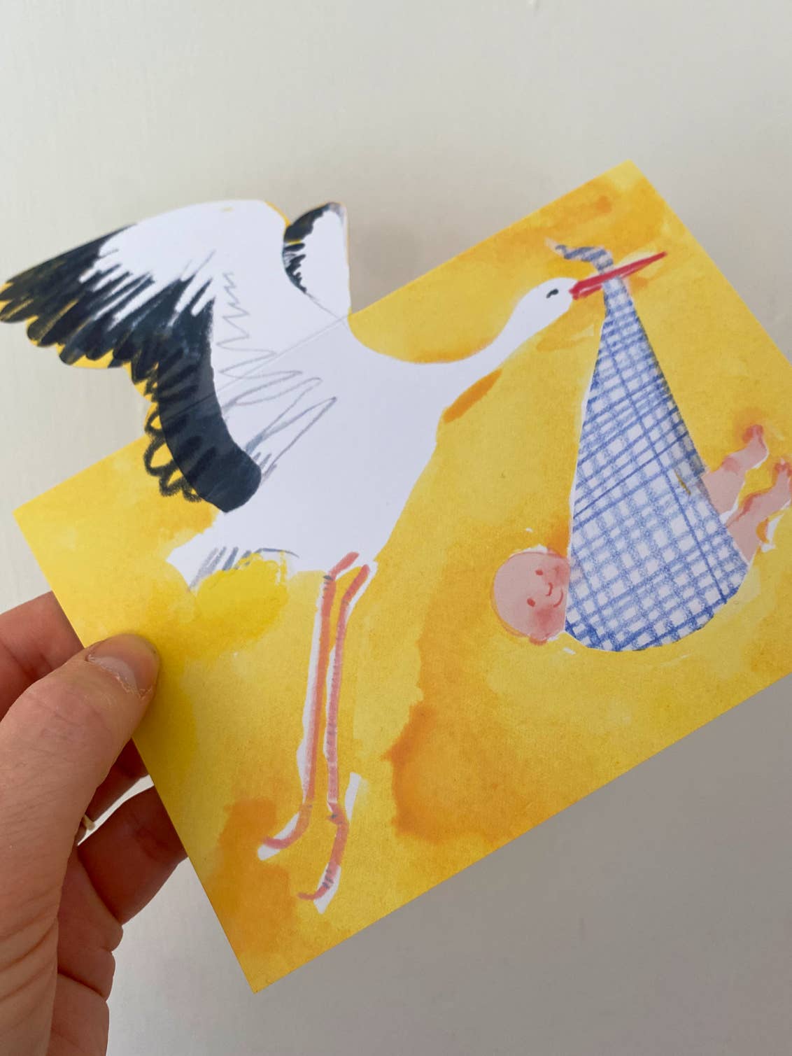 Stork Mantelpiece Card