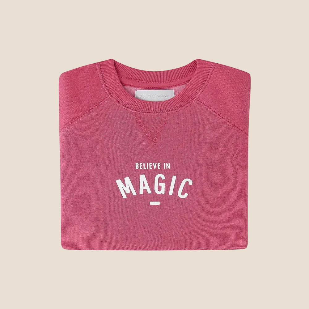Bob & Blossom - Berry 'BELIEVE IN MAGIC' Sweatshirt