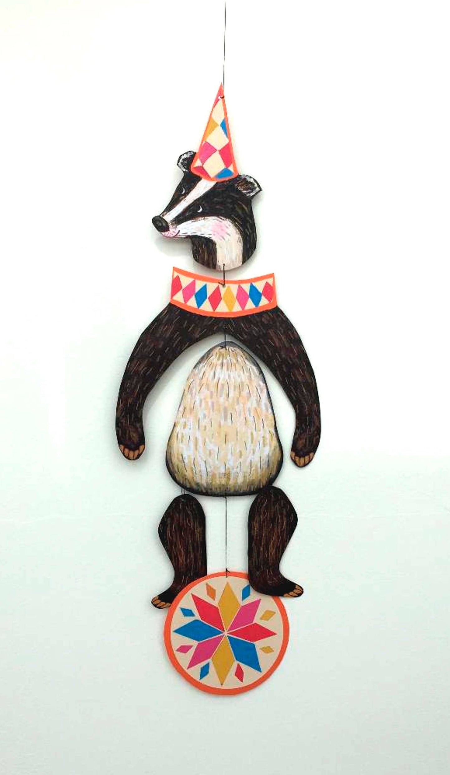 Nursery Circus Badger Kinetic Mobile