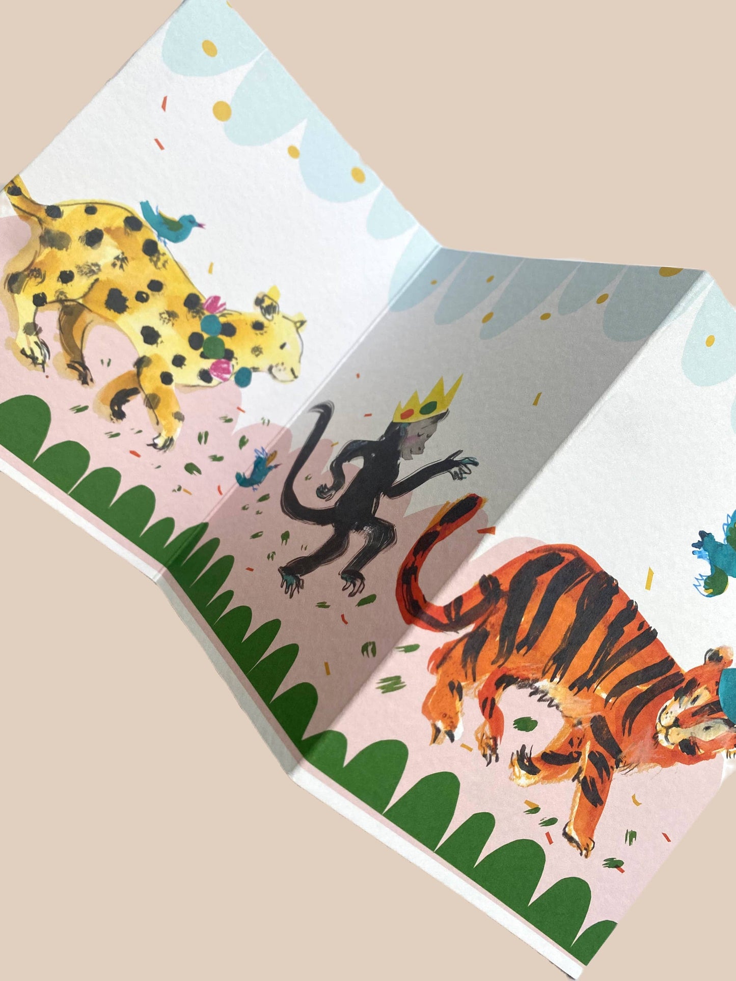 Party Animals Concertina Card
