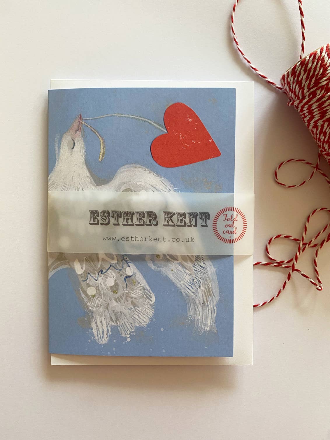 Love Dove Mantelpiece Card