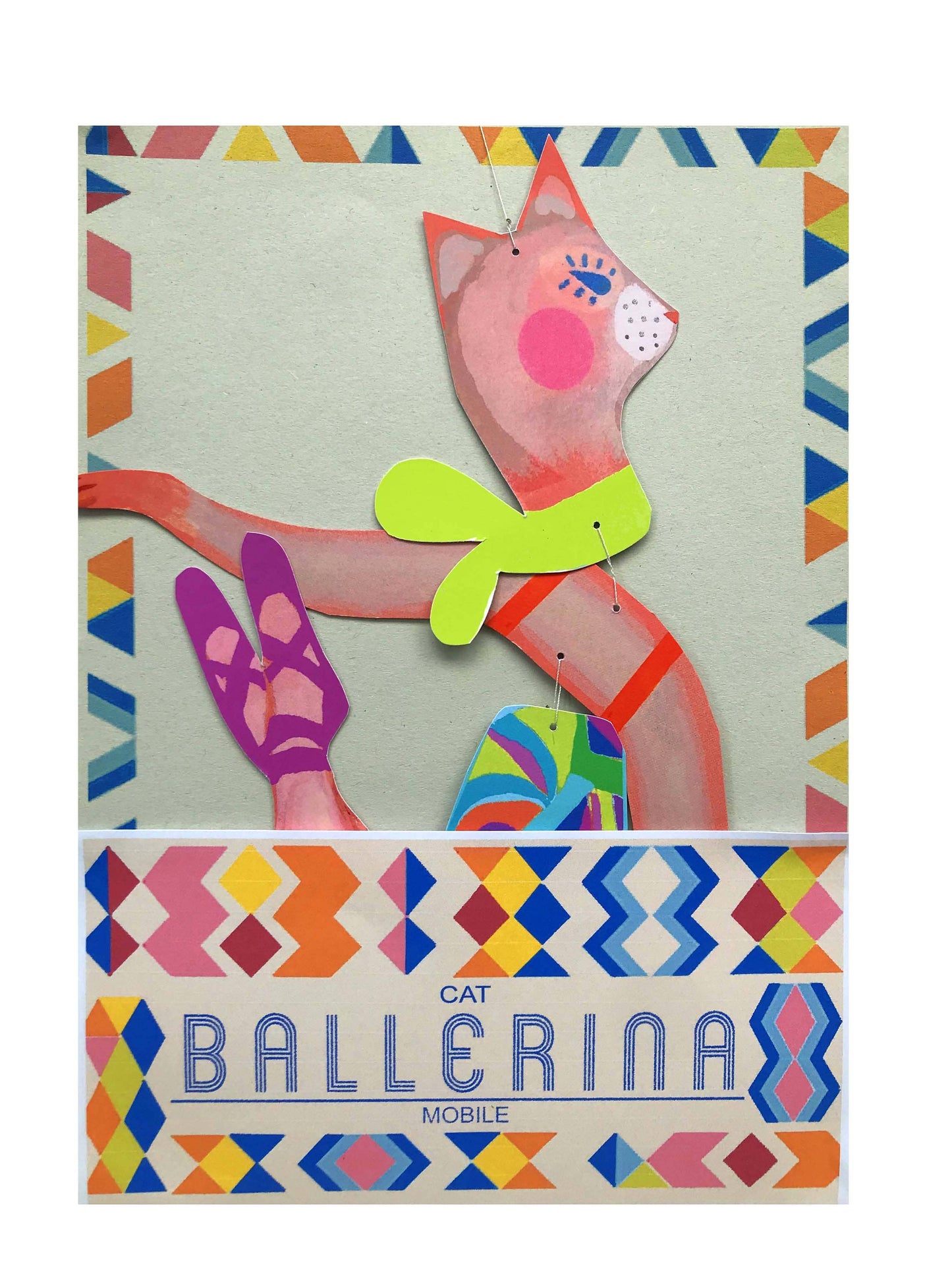 Cat Ballerina Nursery Mobile.