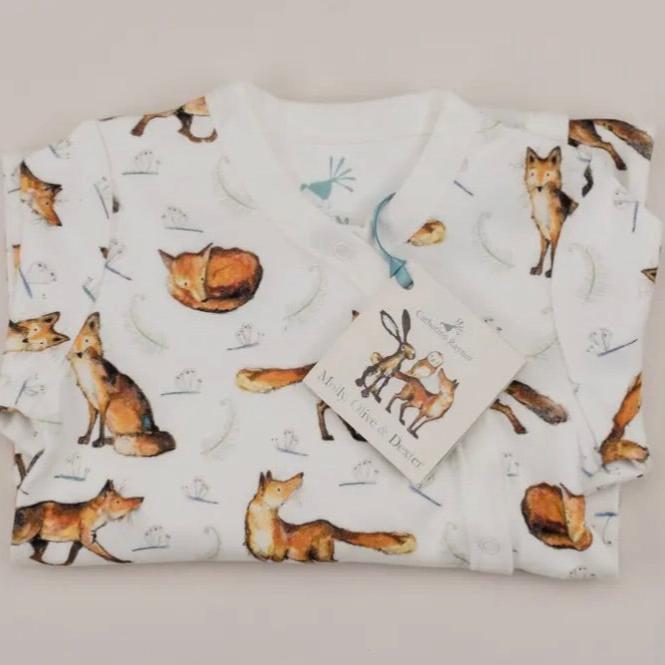 Unisex Fox babygrow.