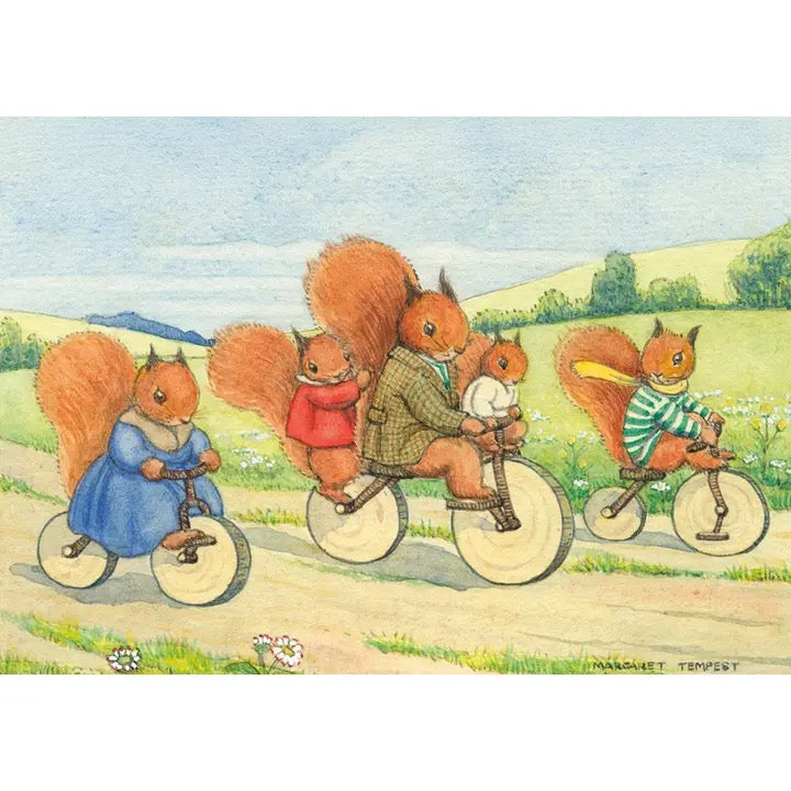 The Bicycle Ride - Margaret Tempest Postcard.