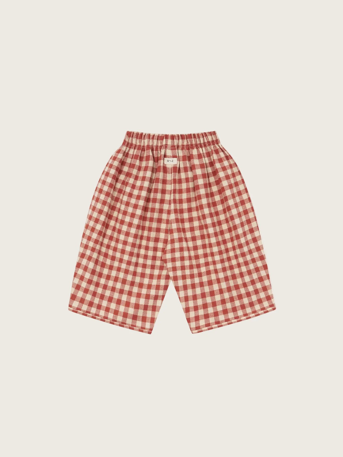 Organic Zoo - Paprika Gingham Barrel Pants.