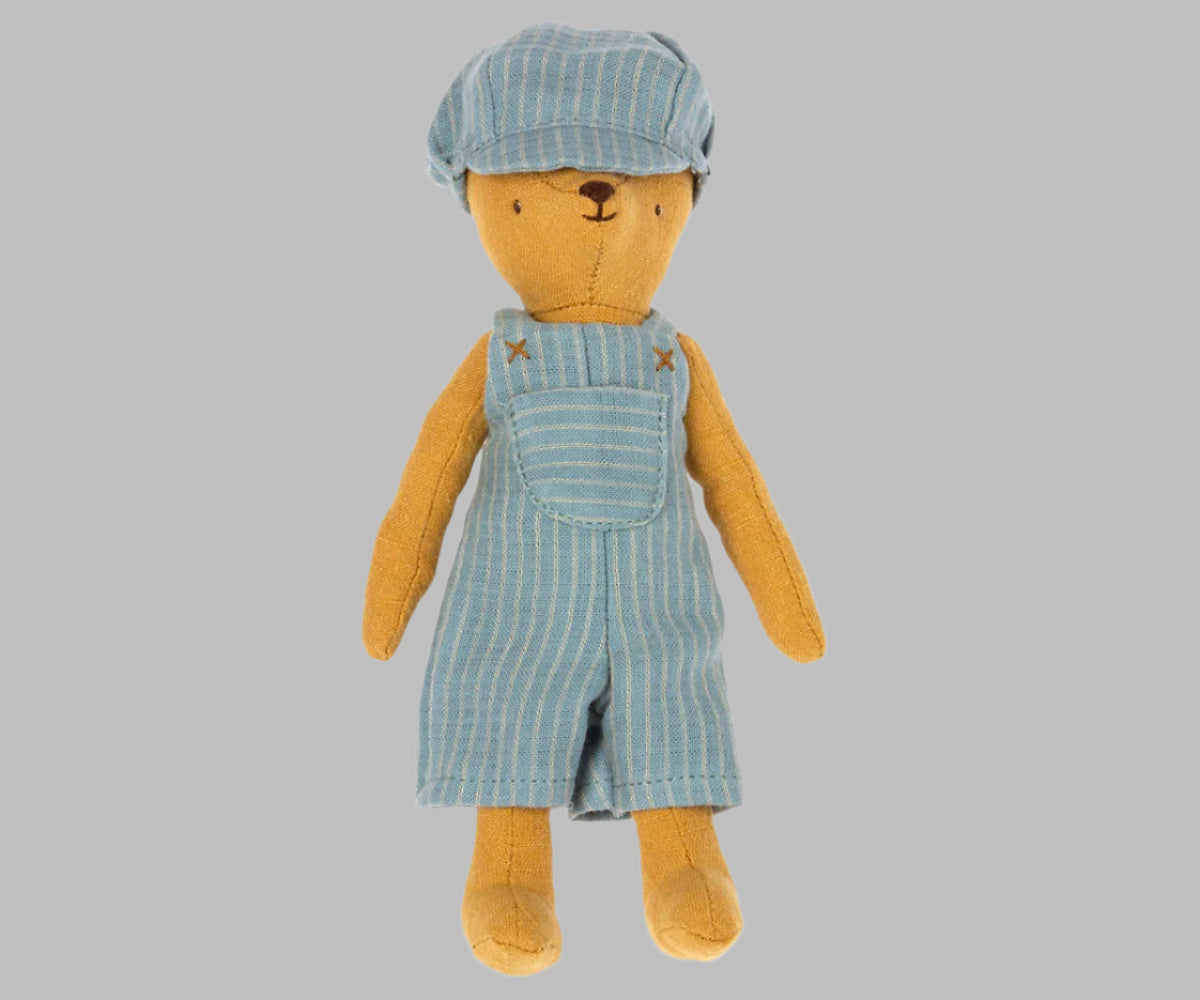 Maileg - Dungarees and hat. Teddy Junior.