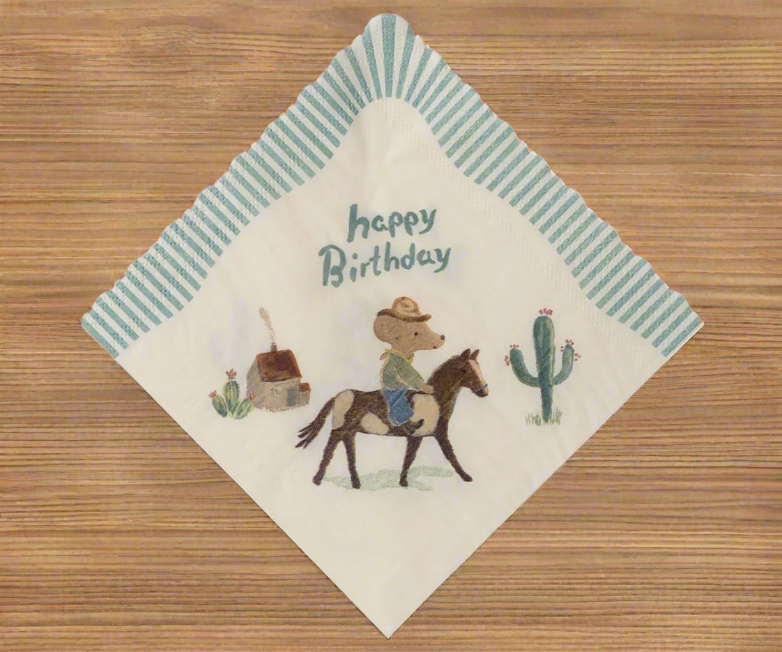 Maileg Happy birthday - Cowboy napkins.