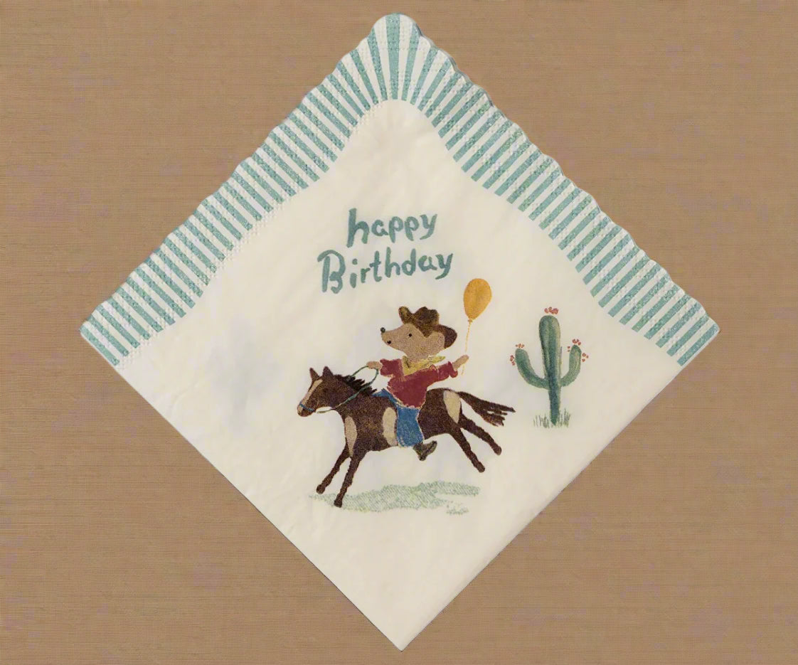 Maileg Happy birthday - Cowboy napkins.