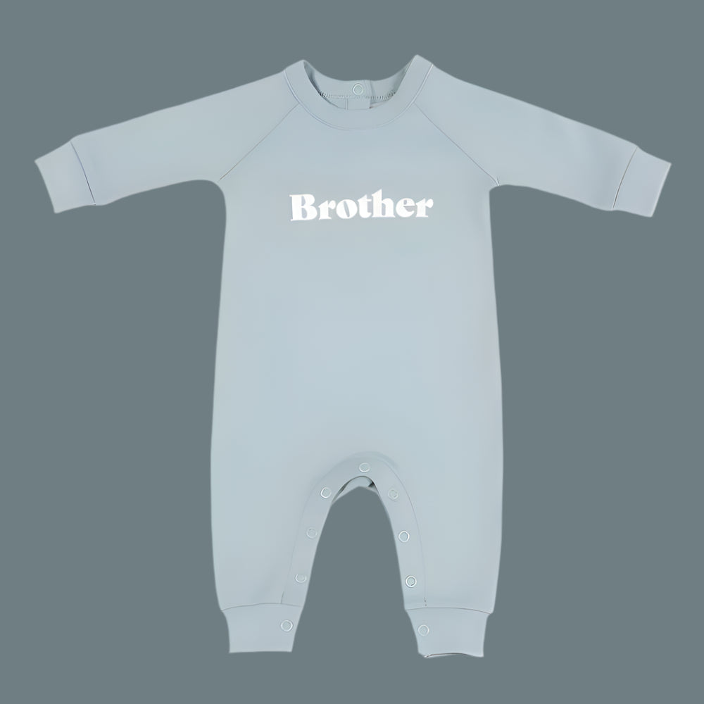Sky Blue Brother Romper. 0-3 months.