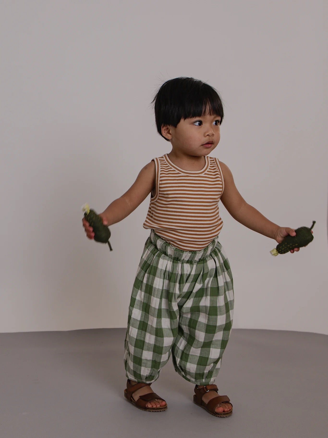 Organic Zoo. Dill Gingham Resort Pants.