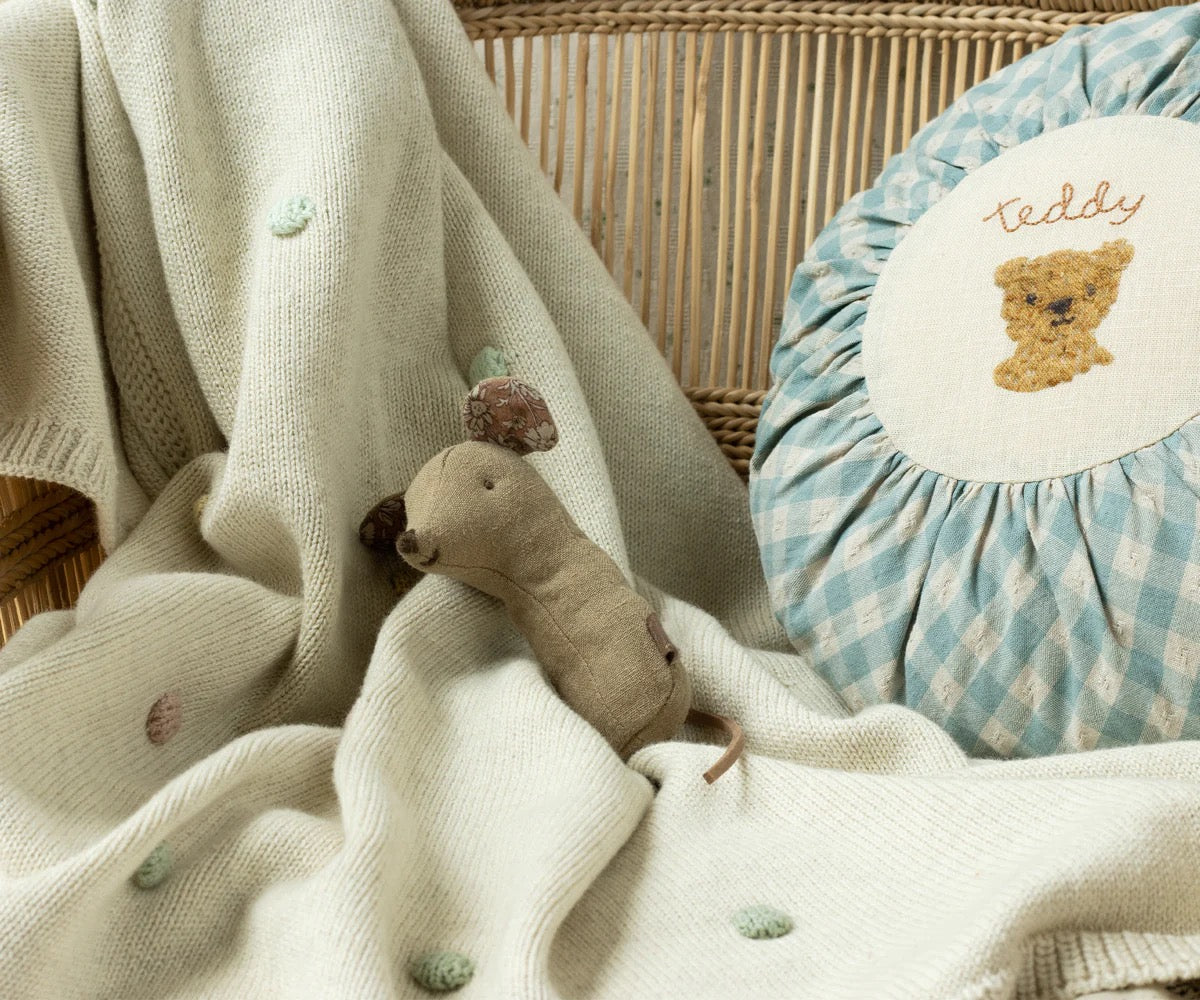 Maileg Lullaby Friends. Mouse rattle. Light umber.