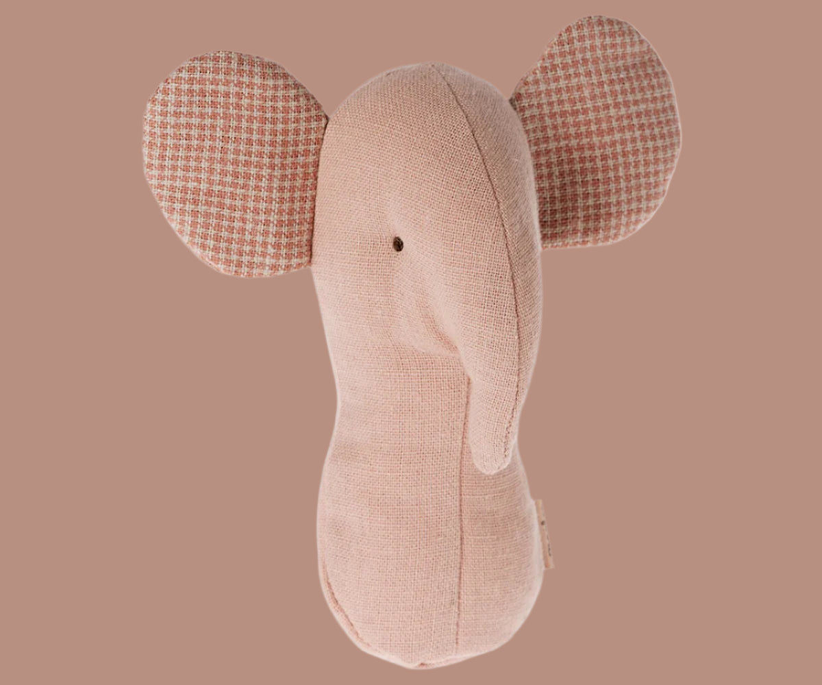 Maileg - Lullaby friends - Elephant rattle. Rose.