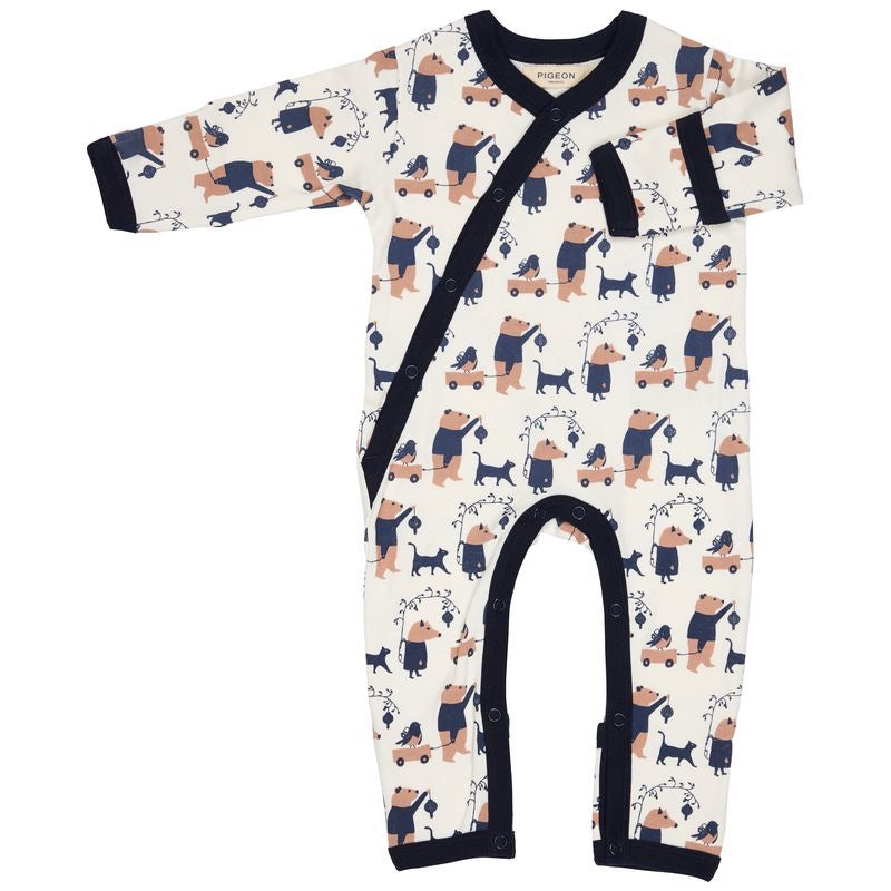Pigeon Organics Romper - Animal Procession.