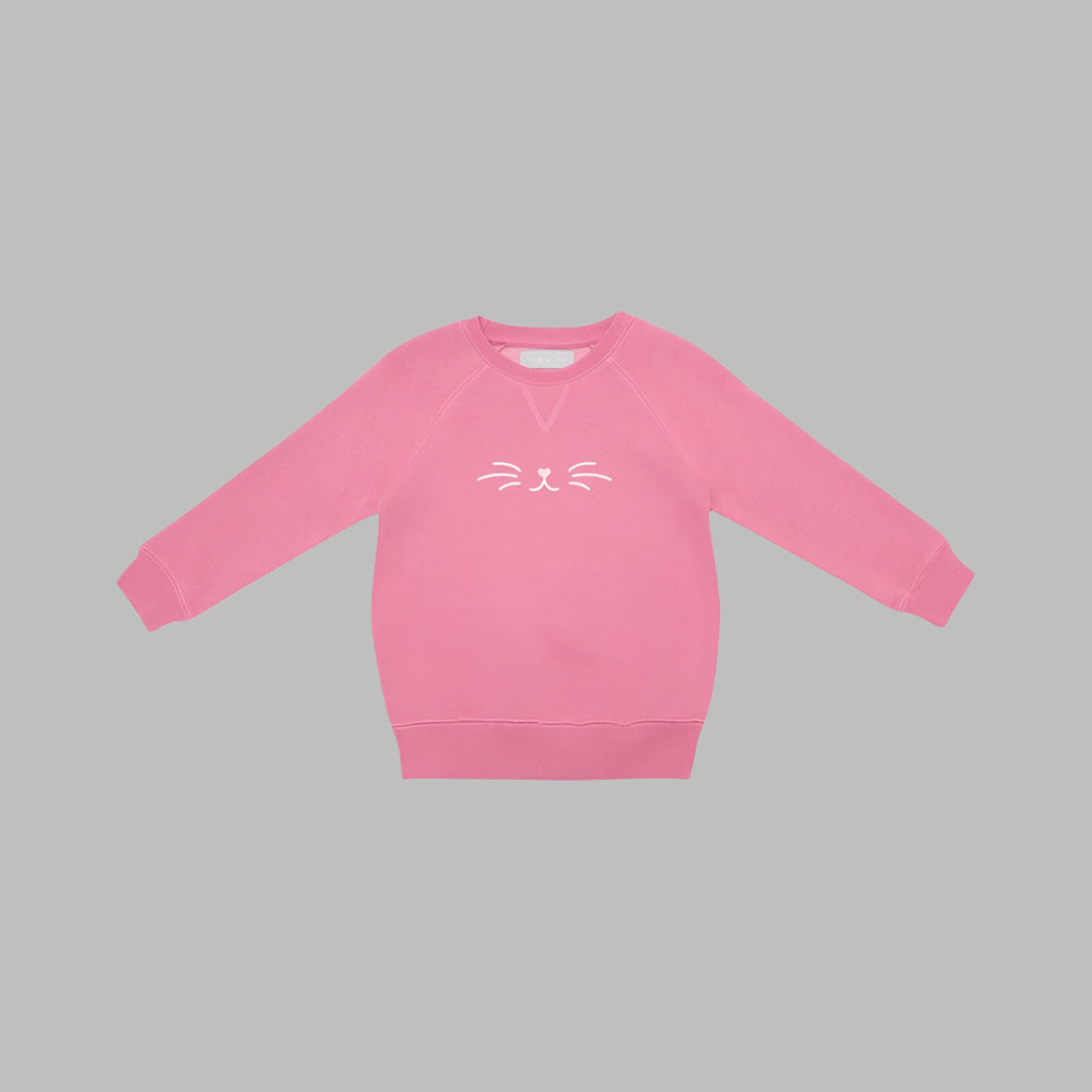 Rose Pink Cat Sweatshirt.
