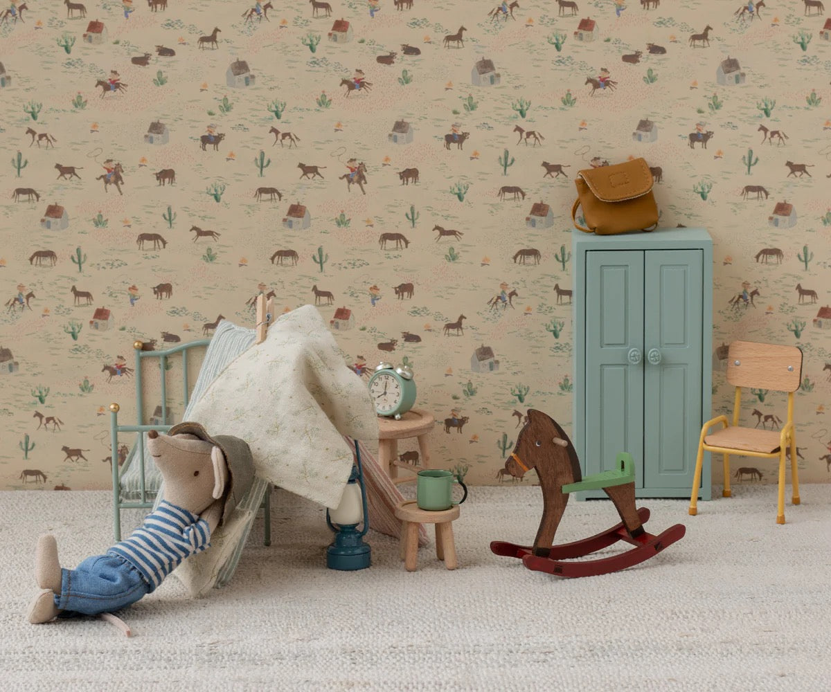 Maileg wooden rocking horse. Mouse.