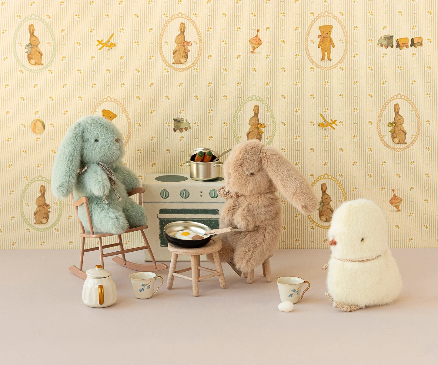 Maileg bunny, plush. Mini - Cream peach.