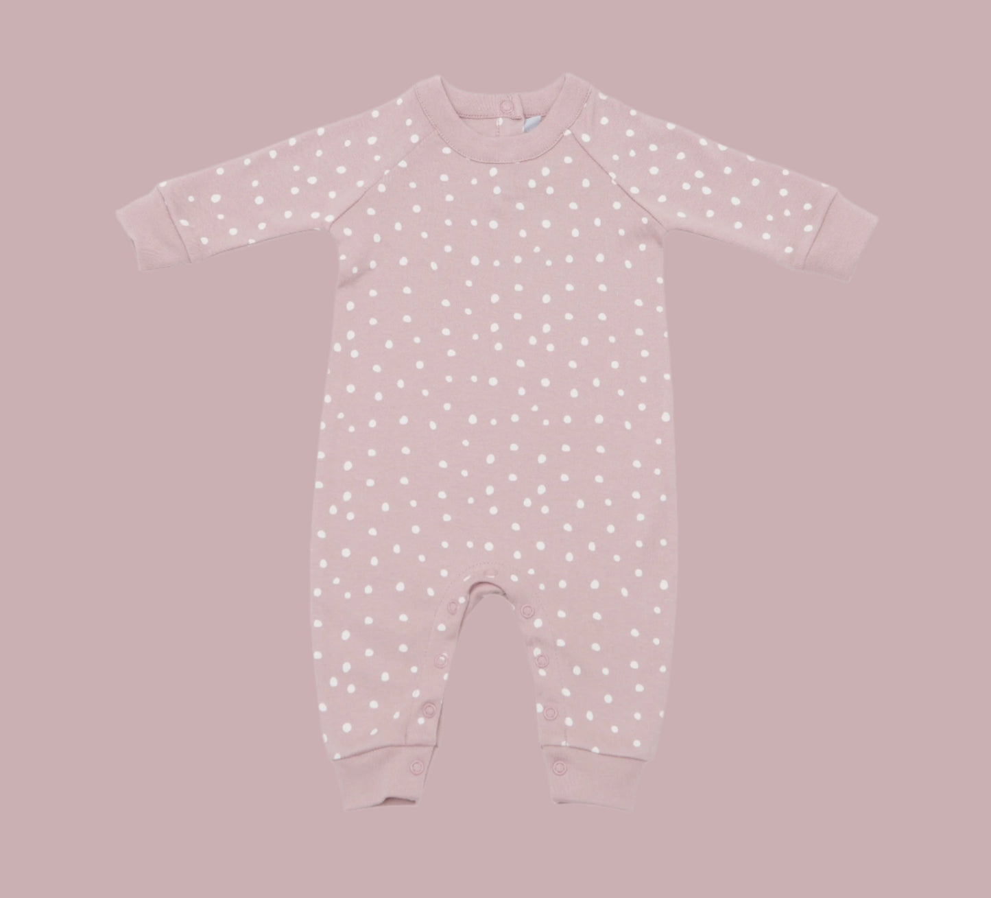 Bob & Blossom Old Rose and White Spot Romper.