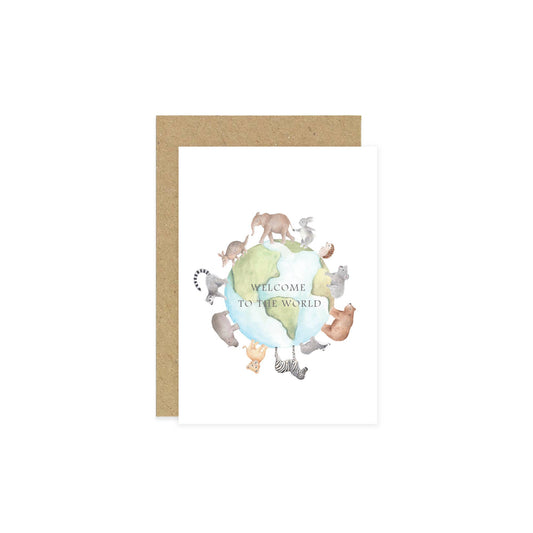 Welcome to the World Earth Baby Card | New Baby Cards