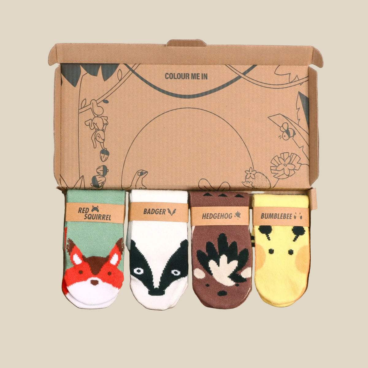 Endangered Animal Socks. British Four Pack | Organic Cotton | Baby Socks