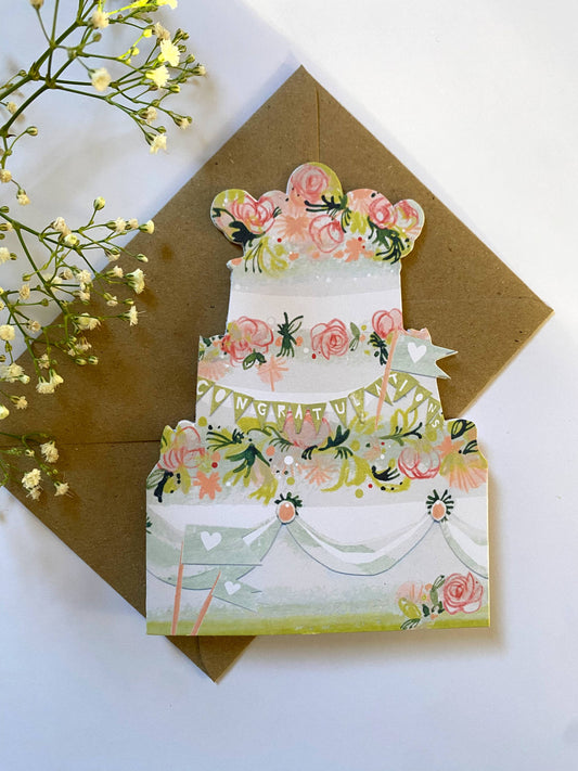 Celebration Cake Mantelpiece Card