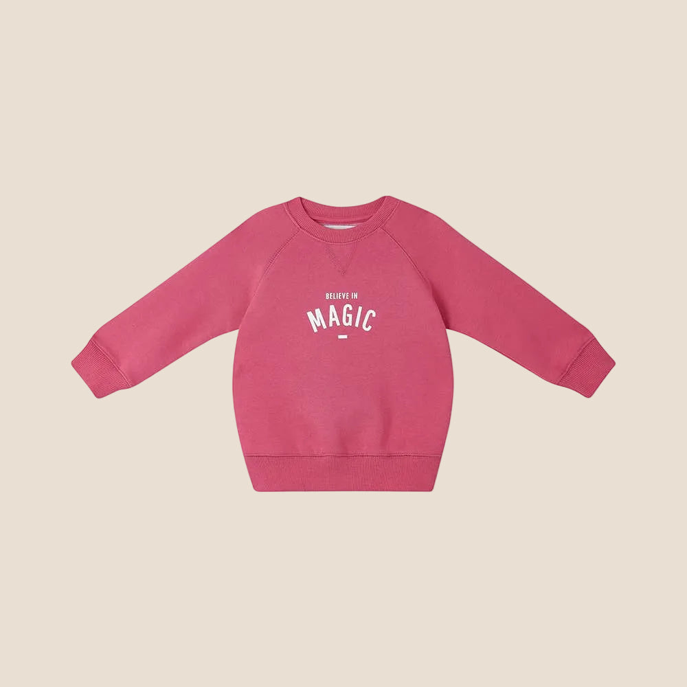 Bob & Blossom - Berry 'BELIEVE IN MAGIC' Sweatshirt