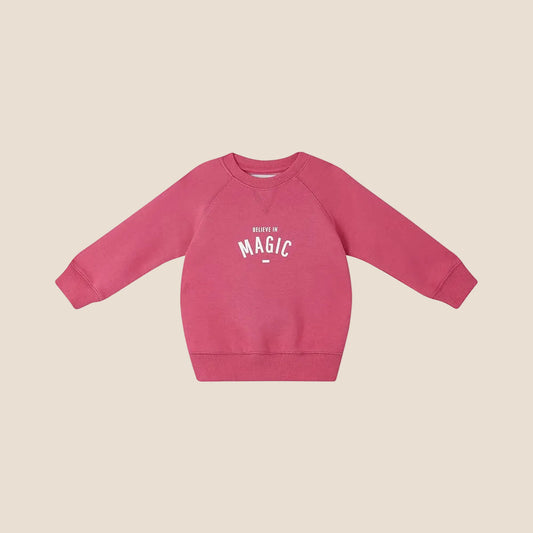 Bob & Blossom - Berry 'BELIEVE IN MAGIC' Sweatshirt