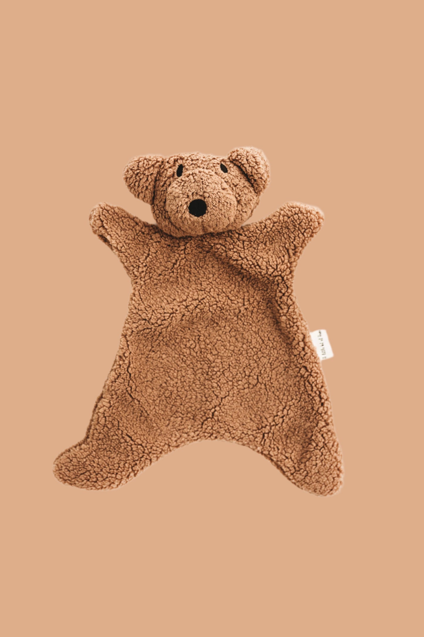 Brown snuggle bear. Baby Comforter.