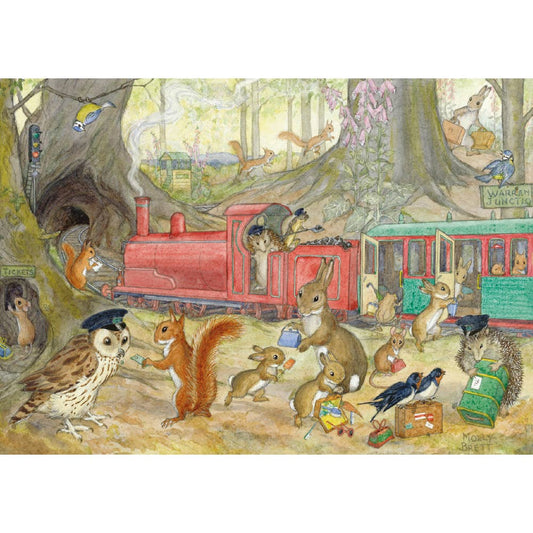 Catching the Train - Molly Brett Postcard