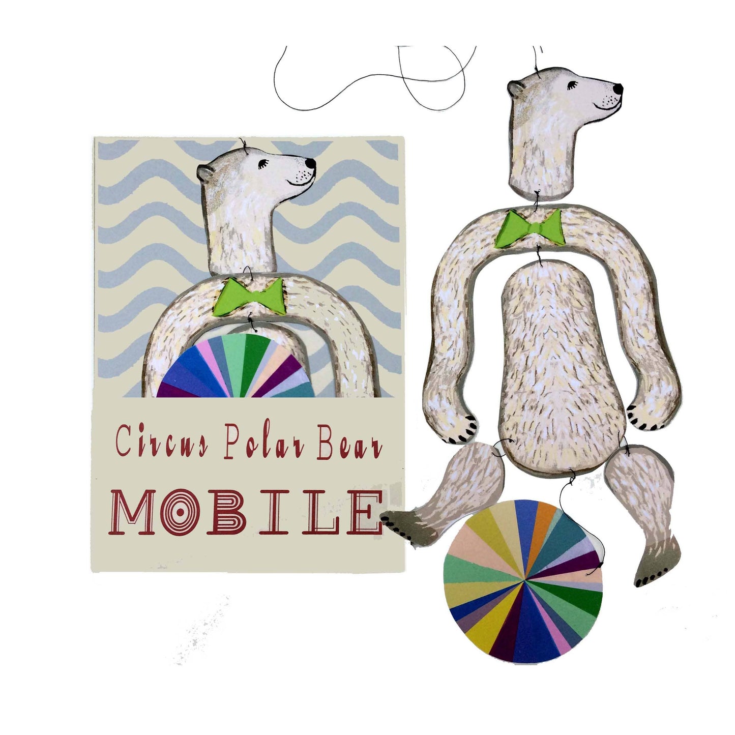 Nursery Circus Polar Bear Kinetic Mobile
