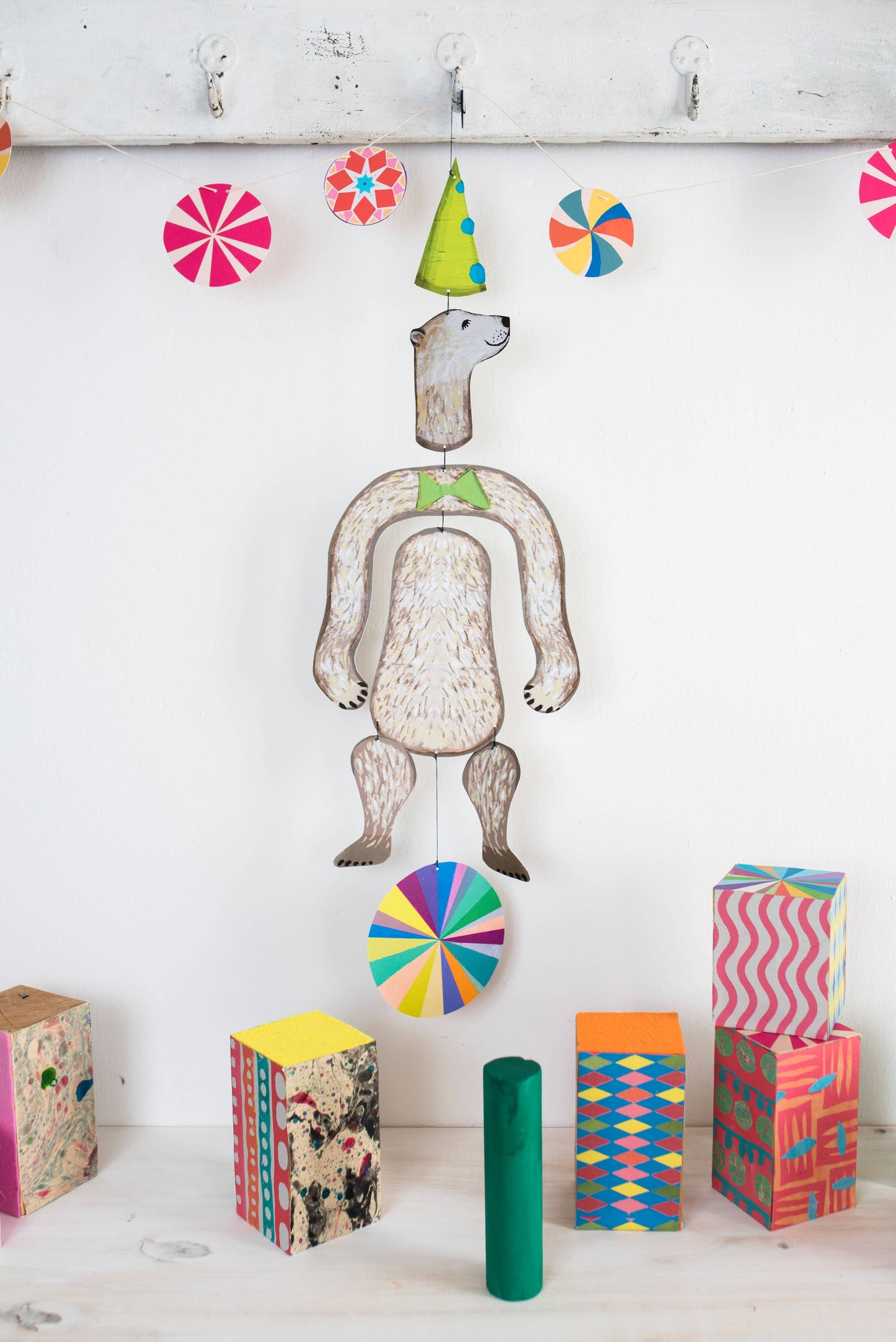 Nursery Circus Polar Bear Kinetic Mobile