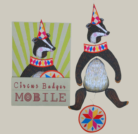 Nursery Circus Badger Kinetic Mobile
