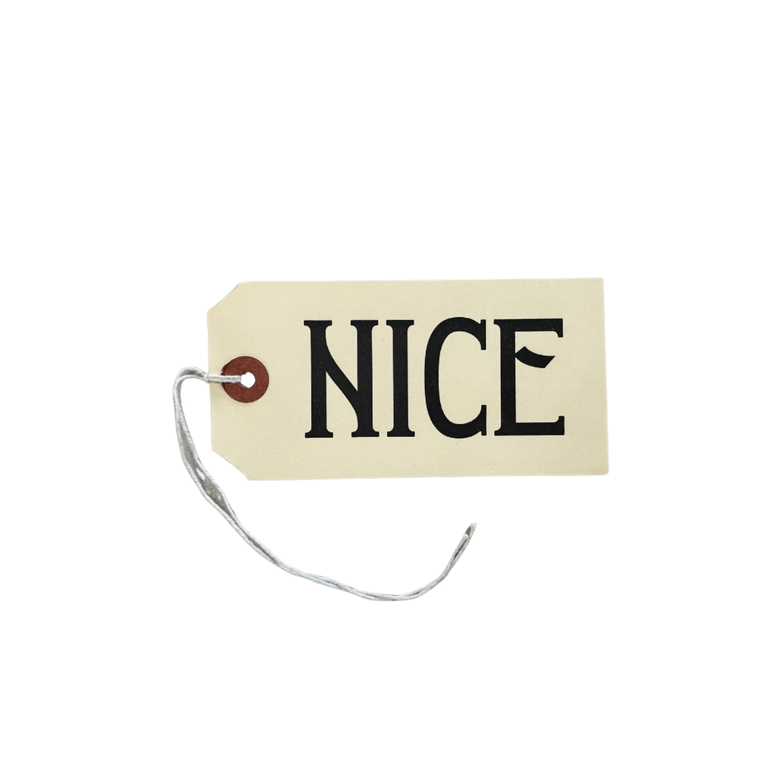 NICE Christmas letterpress gift tags 5pk