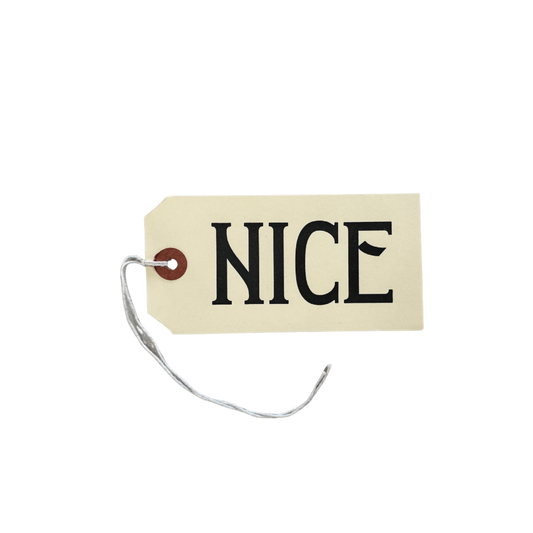 NICE Christmas letterpress gift tags 5pk