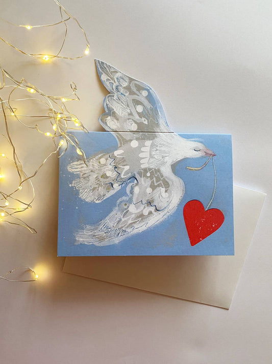 Love Dove Mantelpiece Card