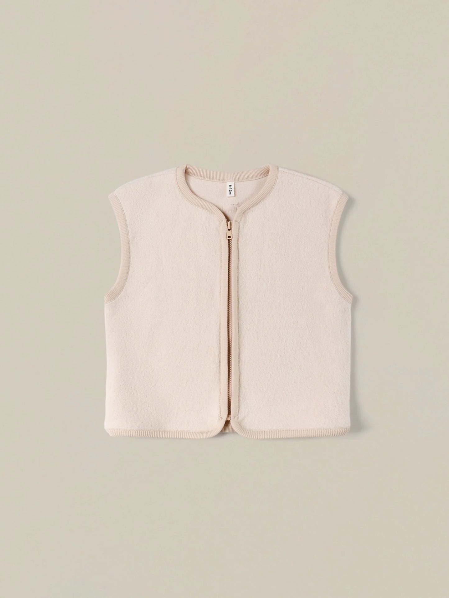 Almond Fleece Vest.