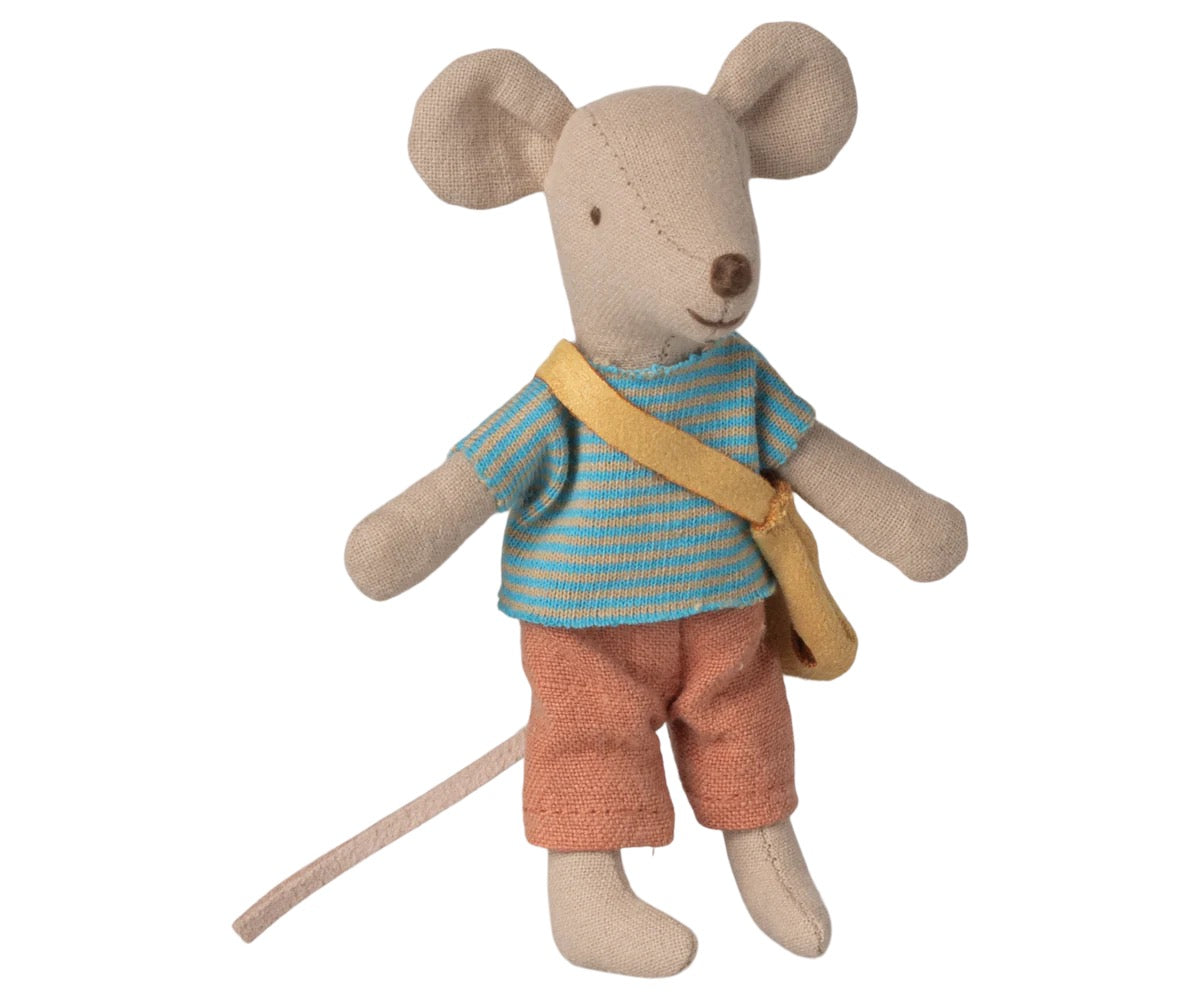 Maileg Little Brother Mouse - with cheese bag.
