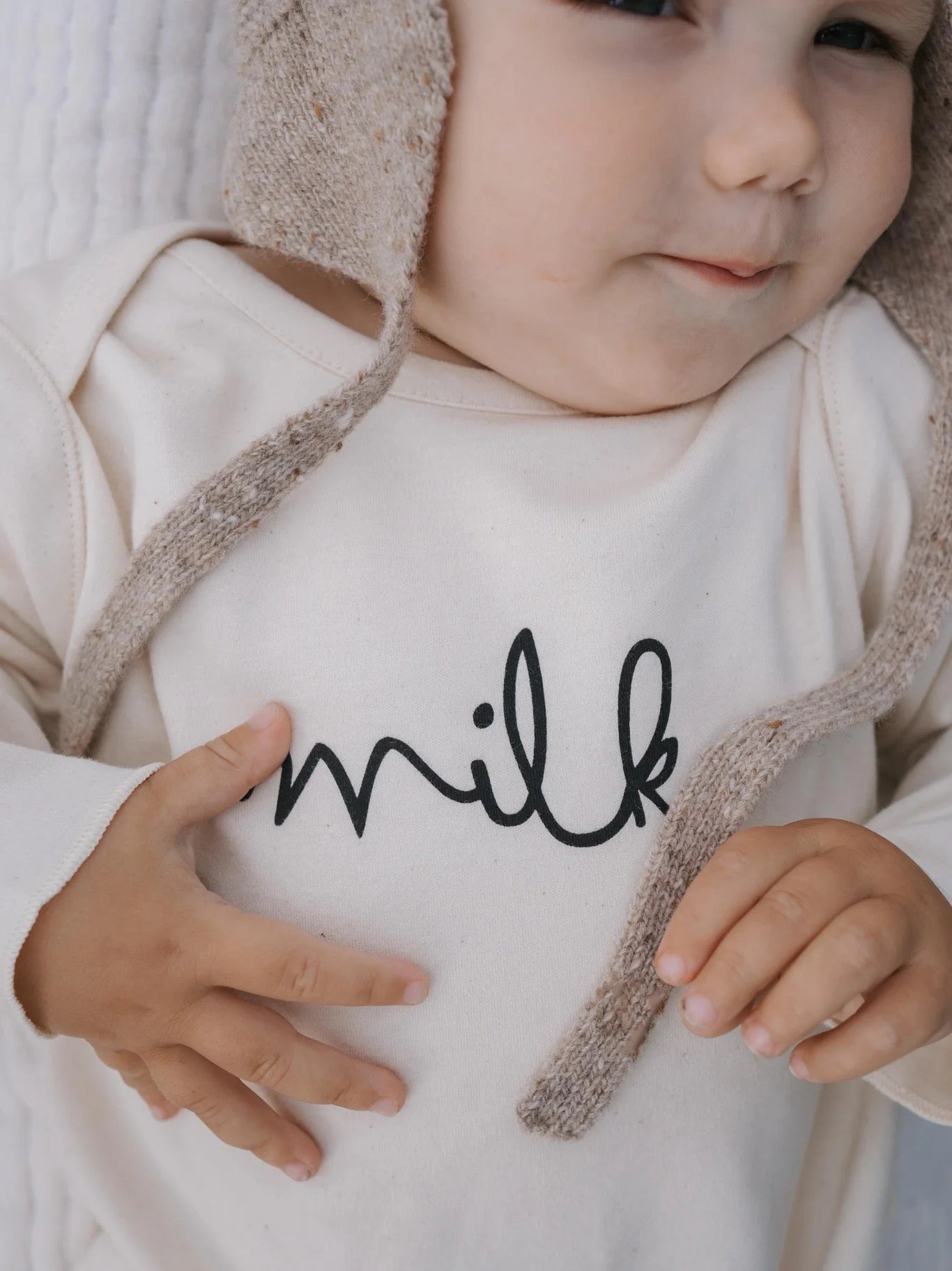 Organic Zoo Undyed MILK Playsuit.