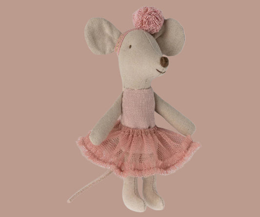 Maileg Little Sister ballerina mouse - rose