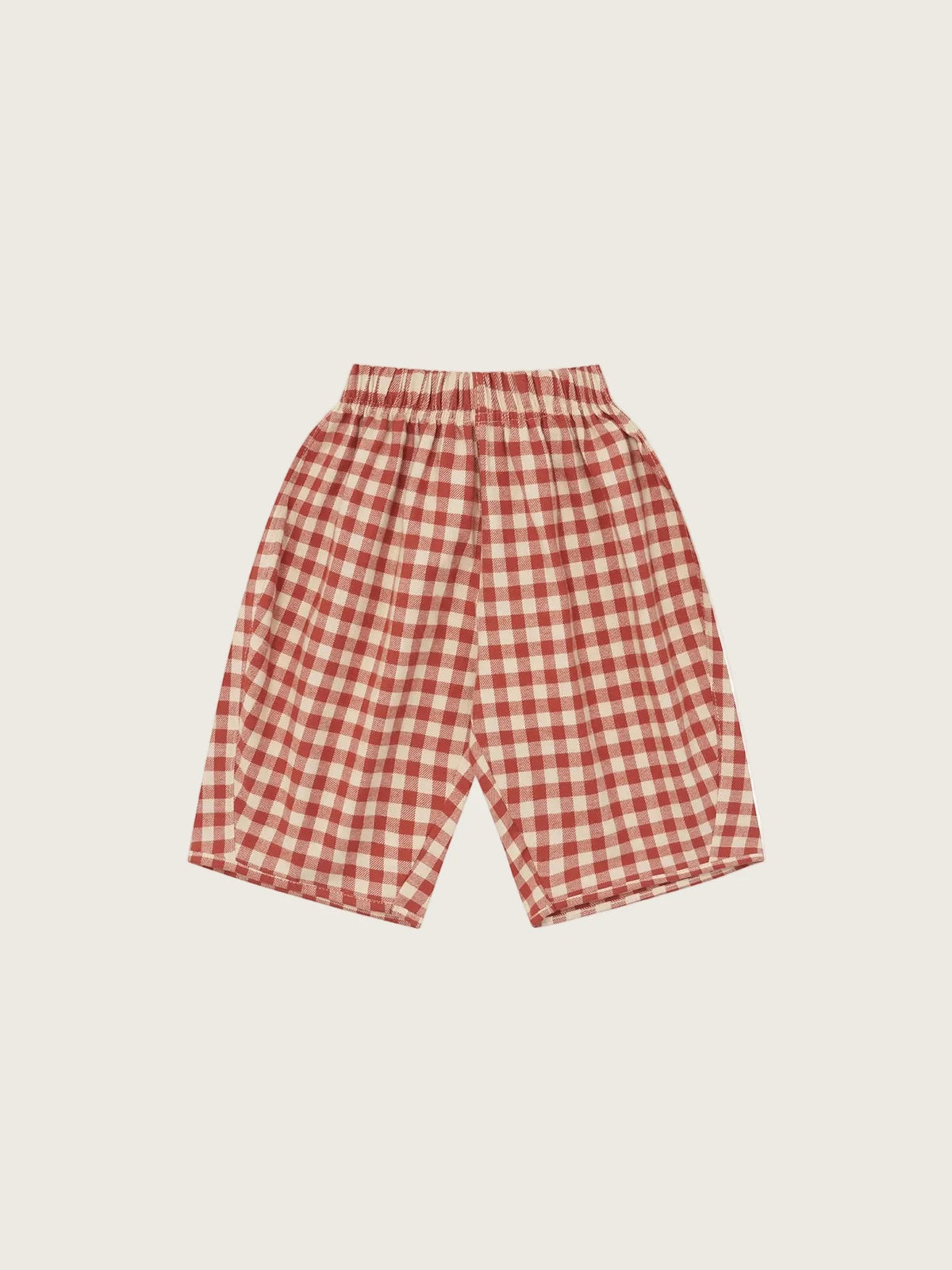 Organic Zoo - Paprika Gingham Barrel Pants.