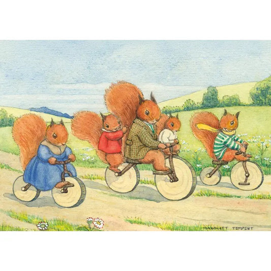 The Bicycle Ride - Margaret Tempest Postcard.