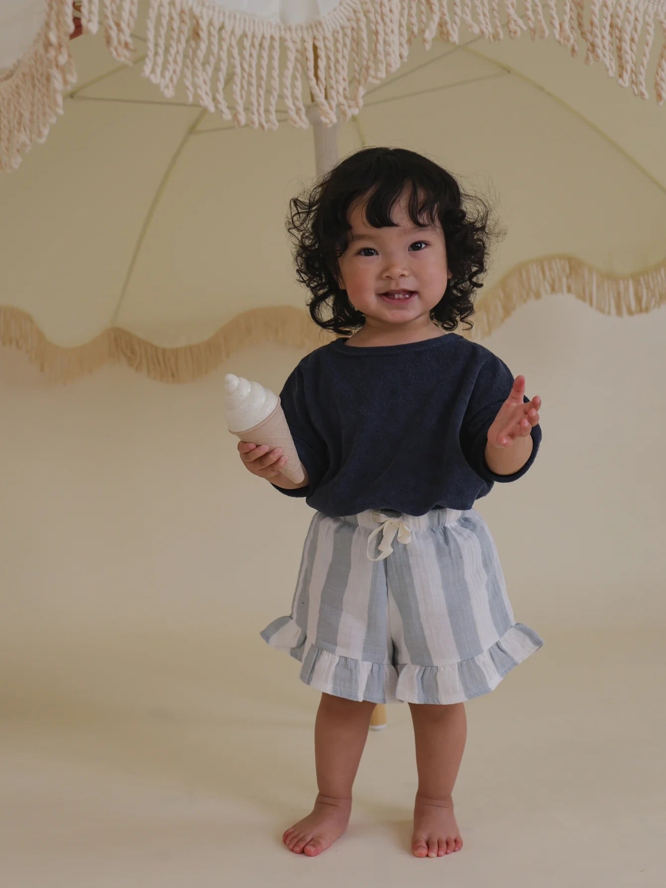 Organic Zoo - Navy Terry Boxy T.Shirt. 4-5 years.