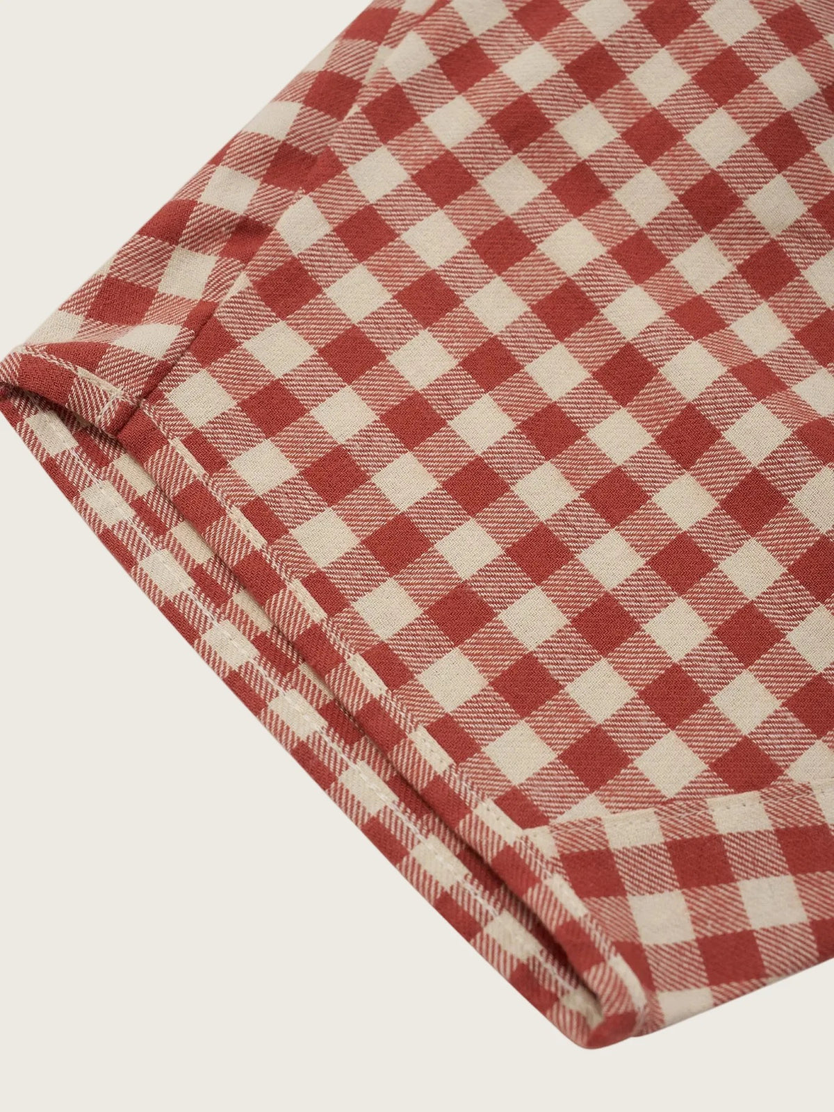 Organic Zoo - Paprika Gingham Barrel Pants.