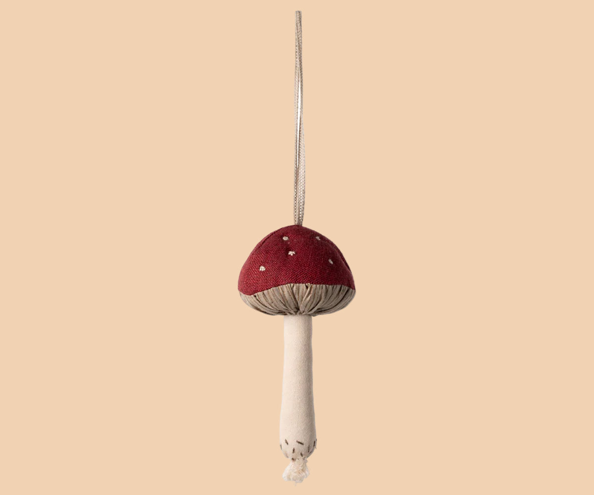 Maileg. Fabric Ornament. Mushroom.
