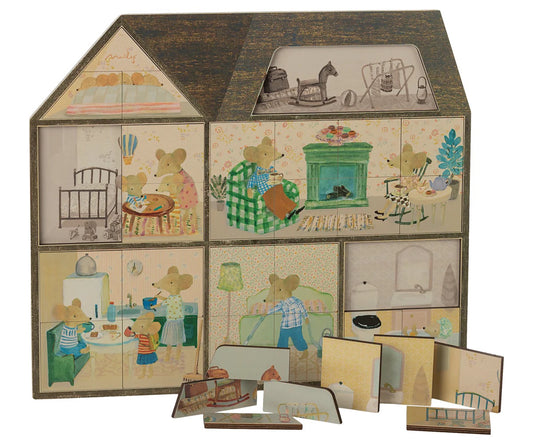 Maileg. Mouse Hole Farmhouse wooden jigsaw puzzle.