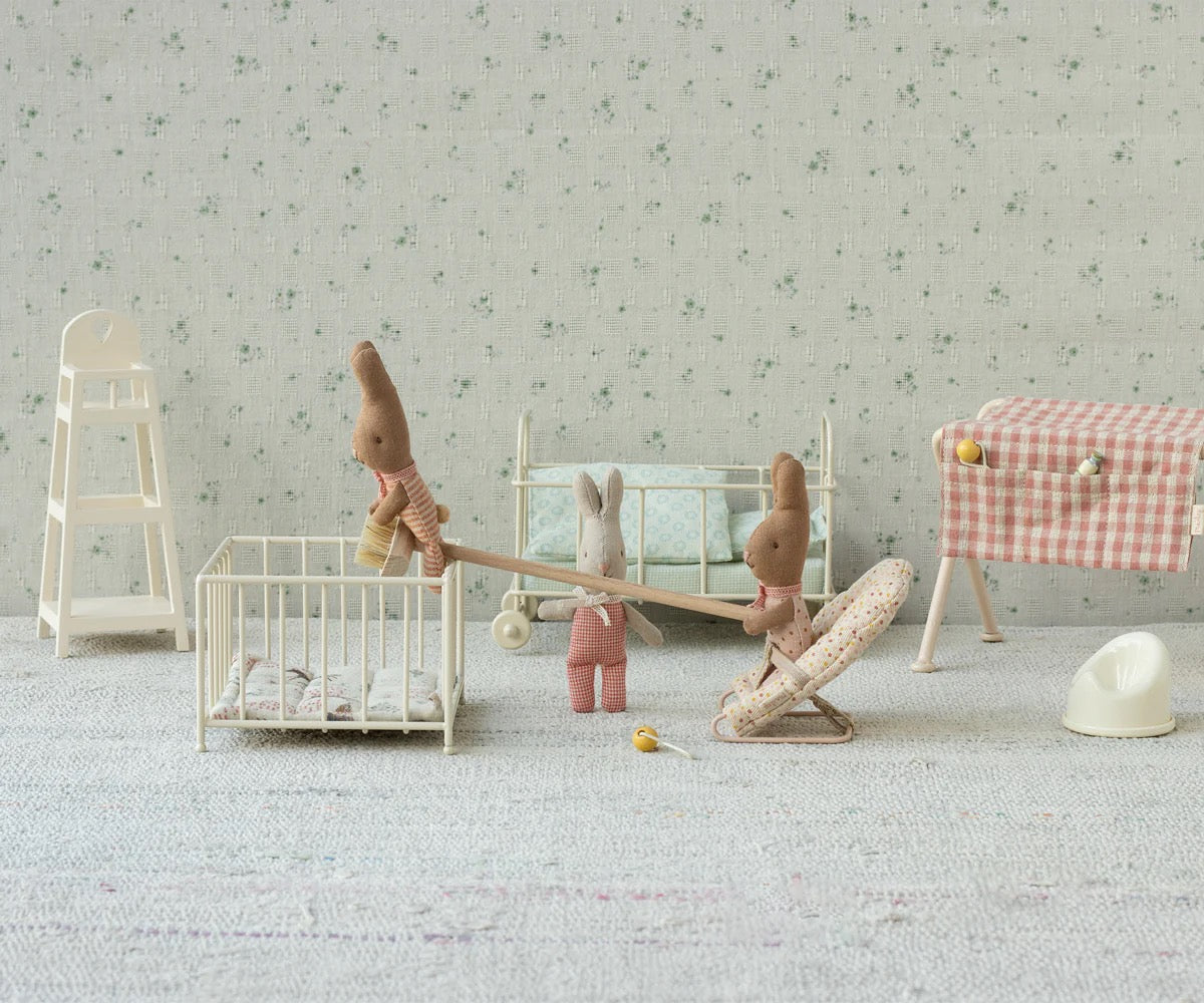 Maileg. Rabbit, My - Red check.