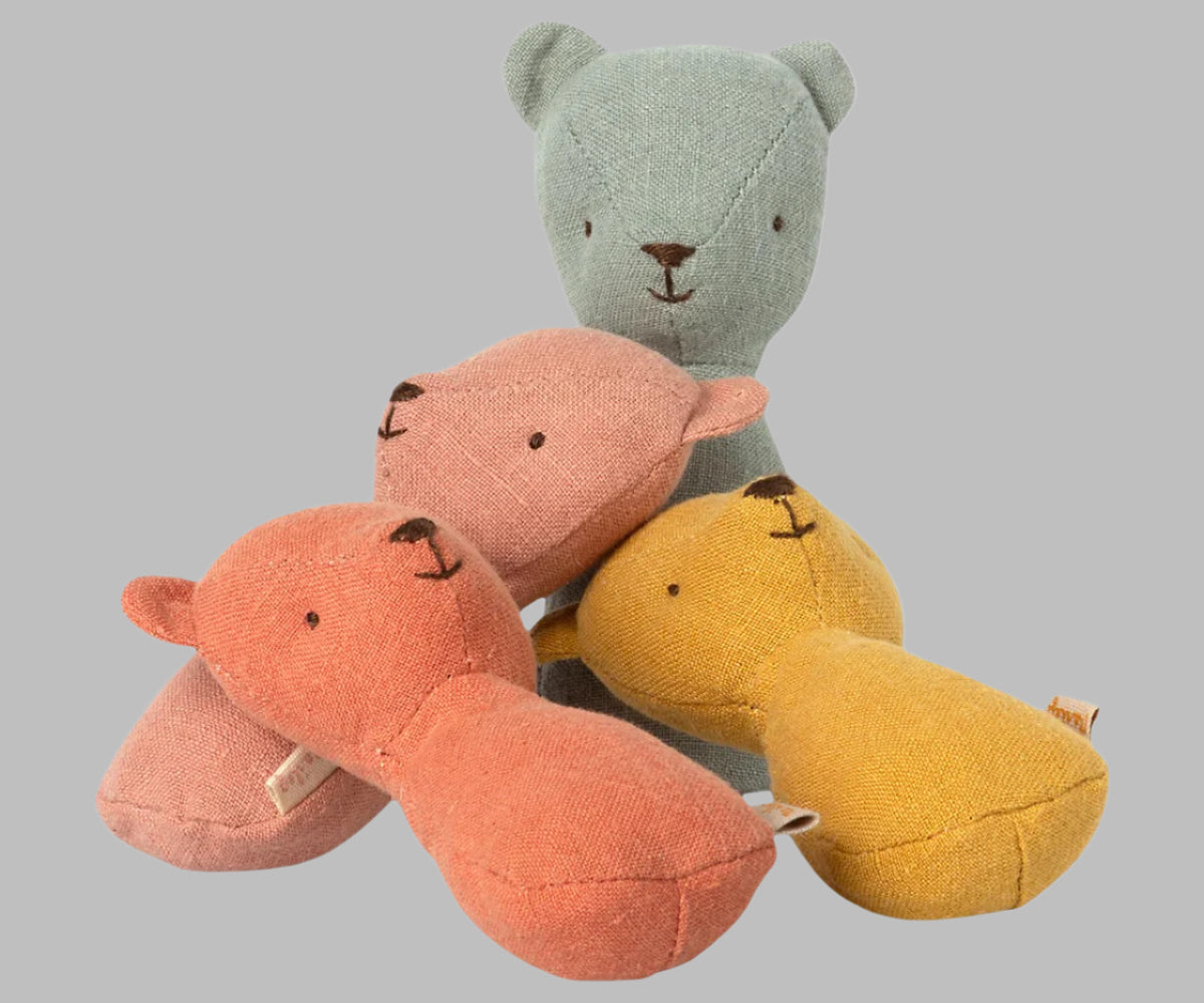 Maileg Teddy rattle. Old Rose.