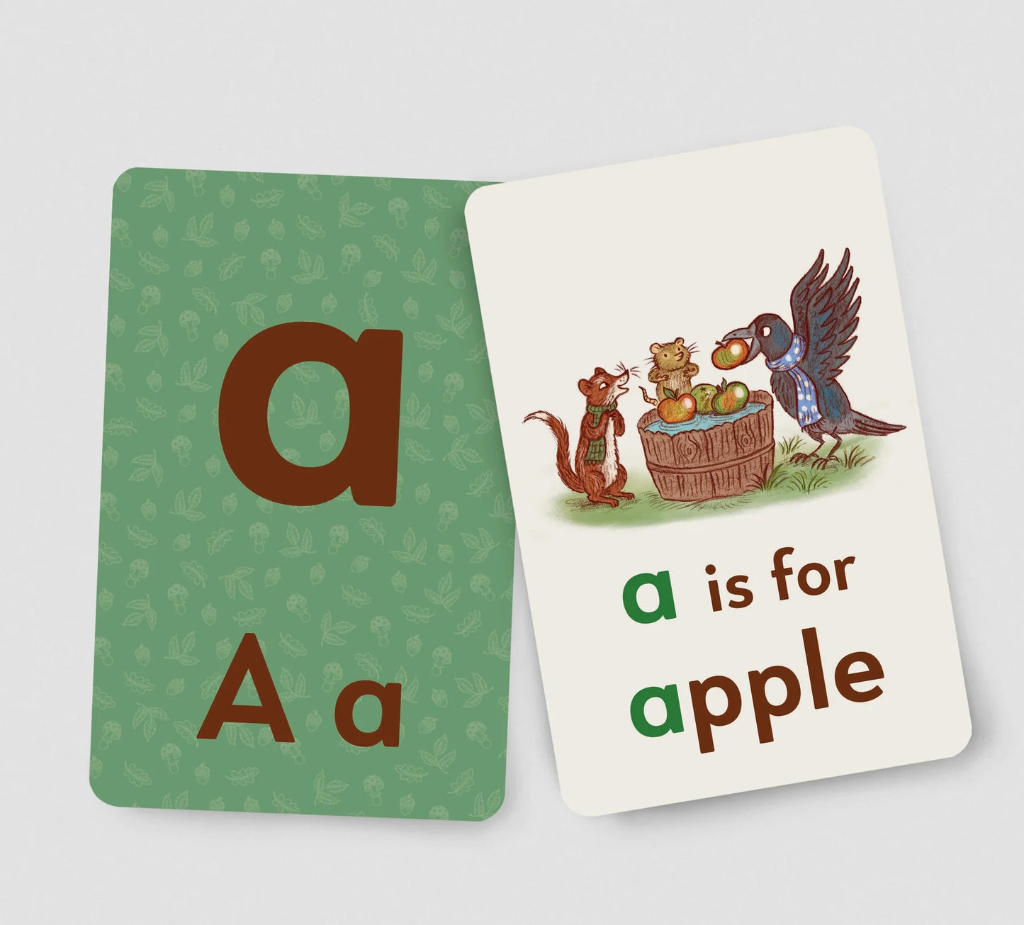 Brown Bear Wood ABC Flashcards set.